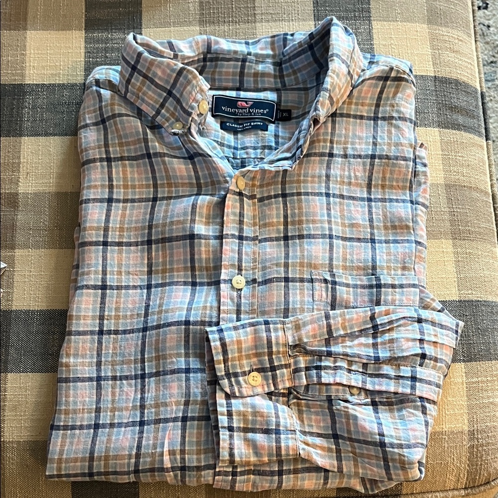 Vineyard Vines Men's Multicolor Plaid Shirt